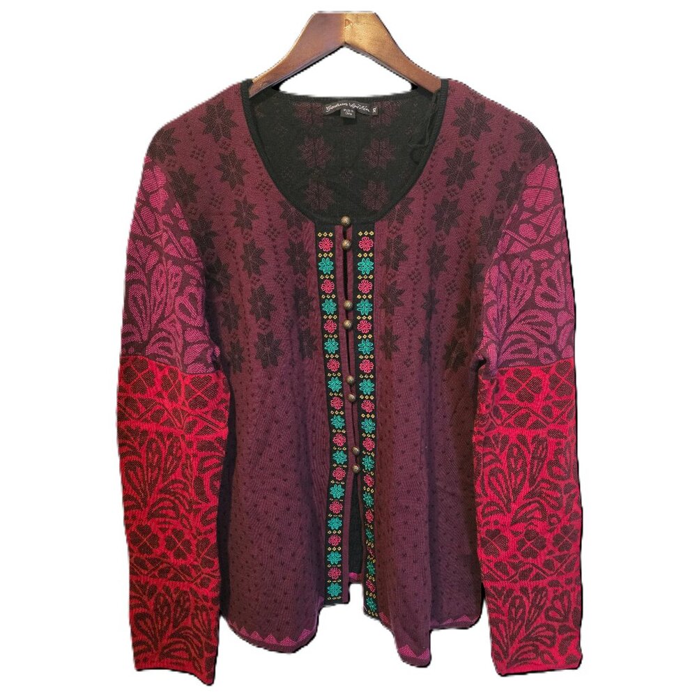 Gudrun Sjoden Nordic Design Multi-Color Cardigan Size XL